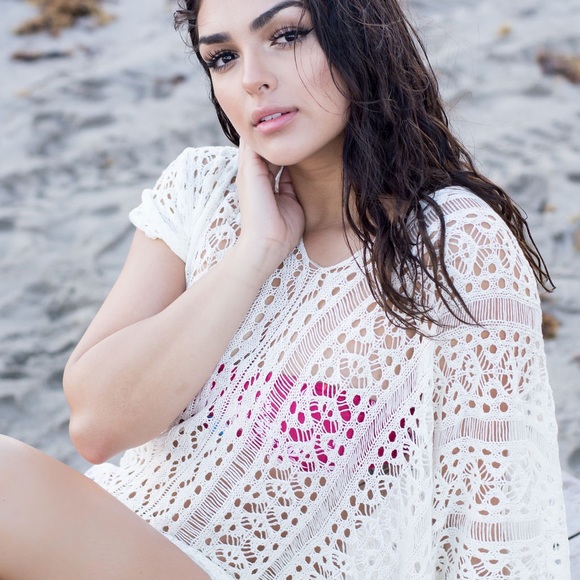 Cream Crochet Tunic Top 100% Cotton - Picture 2 of 7